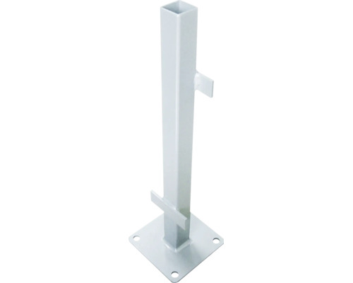 Support de poteau à visser avec profilé carré et plaque de base