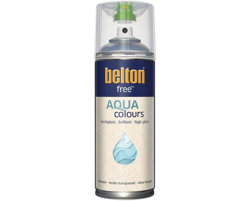 Bombe de vernis transparent haute brillance Belton Free Aqua Colours