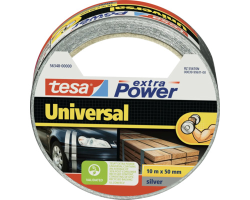 Ruban adhésif toilé Tesa Extra Power Universal, 10 mètres sur 50 millimètres, ruban adhésif résistant pour réparations et fixations.