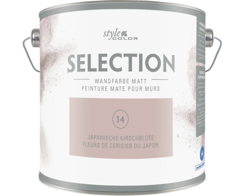 Dose Style Color Selection Wandfarbe matt im Farbton Japanische Kirschblüte mit Tragegriff