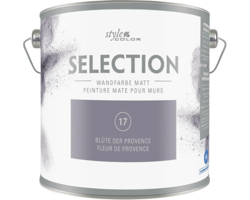 Farbeimer mit matter Wandfarbe StyleColor Selection in der Nuance Blüte der Provence 17