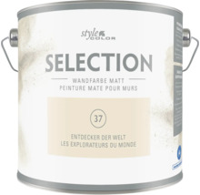 Un pot de peinture murale mate Style Color Selection numéro 37 Entdecker der Welt avec poignée