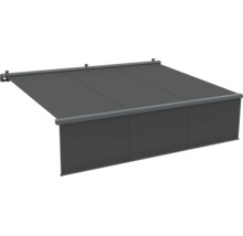 Store banne avec lambrequin en tissu pour la protection solaire de façade