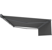 Store banne avec lambrequin enroulable pour protection solaire sur terrasse