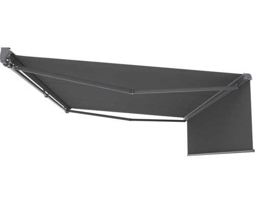 Store banne avec lambrequin enroulable pour protection solaire sur terrasse