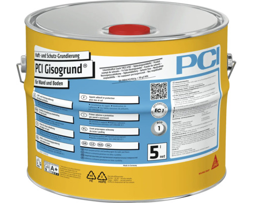 Primaire d adhérence et de protection PCI Gisogrund pour mur et sol en seau pour une meilleure adhérence sur diverses surfaces.