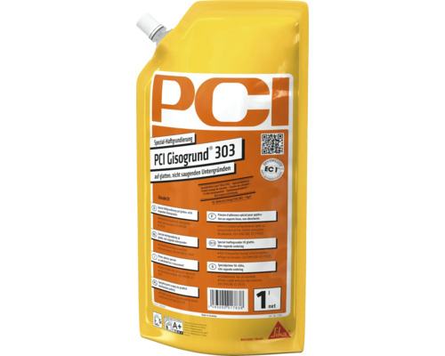 Primaire d adhérence spécial PCI Gisogrund 303 pour supports lisses et non absorbants, sachet de 1 litre.
