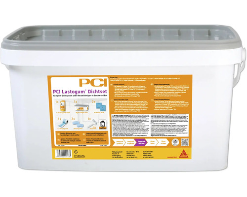 Set d étanchéité complet PCI Lastogum pour douche et salle de bain en seau plastique