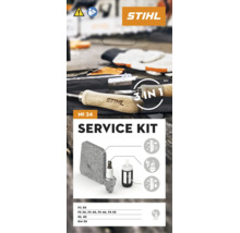 Stihl Service Kit Nummer 24 mit Luftfilter, Zündkerze und Kraftstofffilter für verschiedene Stihl Motorgeräte wie Freischneider.
