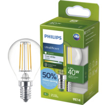 Lampe LED filament Philips forme goutte E14 2,3 Watt 485 lumens 4000 Kelvin UltraEfficient
