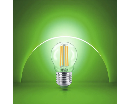 Philips LED Filament Lampe mit E27 Sockel in Birnenform
