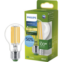 Philips LED Lampe E27, 7,3 Watt entspricht 100 Watt, warmweiß 2700 Kelvin, 1535 Lumen, UltraEfficient mit 50.000 Stunden Lebensdauer.