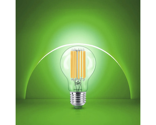 Philips LED Glühlampe mit E27 Sockel und sichtbaren LED Filamenten