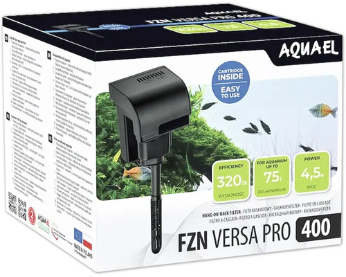 AQUAEL Hang on Back Aquariumfilter FZN Versa Pro 400 in Originalverpackung mit Produktinformationen