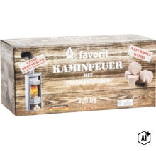 Favorit Kaminfeuer bois d allumage en bois naturel et cire dans un carton de 2,5 kilogrammes (Image AI modified or generated)