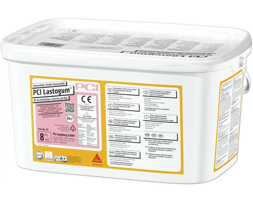 Seau en plastique avec revêtement d étanchéité PCI Lastogum pour carrelages en douche et salle de bain 8 kilogrammes