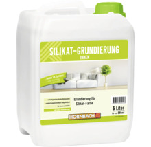 Bidon de primaire silicate pour intérieur, 5 litres, pour durcir les supports minéraux et réguler l'absorption, logo Hornbach