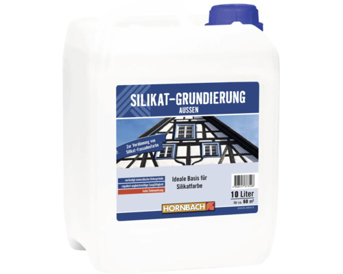 HORNBACH Silikat Grundierung für Außenbereich 10 Liter Kanister zur Vorbehandlung mineralischer Untergründe für Silikatfassadenfarbe