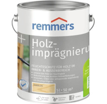 Imprégnation pour bois Remmers incolore en bidon de 5 litres pour la protection contre l'humidité du bois en intérieur et extérieur.