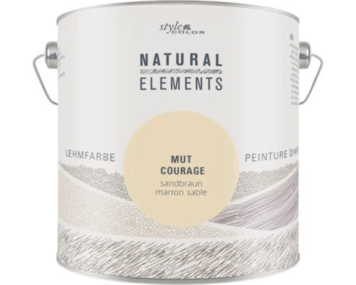 Eimer Style Color Natural Elements Lehmfarbe Mut Courage sandbraun
