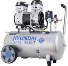 Compresseur Hyundai Super Silent avec cuve et manomètre pour outils pneumatiques
