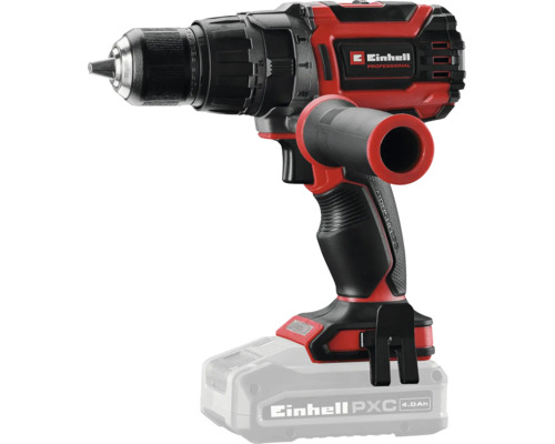 Perceuse visseuse sans fil Einhell Professional avec moteur sans charbon et poignée supplémentaire incluant batterie Power X-Change.
