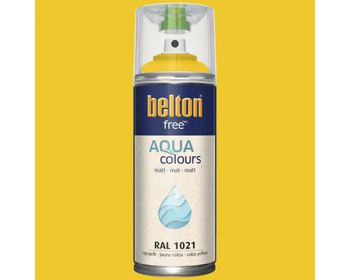 Belton free Aqua Colours Sprühlack matt RAL 1021 Rapsgelb