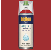 Belton Free Aqua Colours Sprühlack in Feuerrot matt RAL 3000 in der Dose