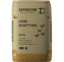 Remblai d argile Rapidolehm en sac de 25 kilogrammes pour isolation sèche à partir de matériaux en argile naturels.