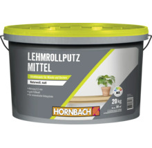 Enduit à base d'argile à rouler HORNBACH moyen 20 kg pour supports minéraux avec grain de 0,5 mm en seau.