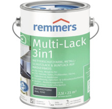 Peinture de protection contre les intempéries Remmers Multi-Lack 3en1 Gris anthracite RAL 7016 2,5 litres pour bois métal et plastique