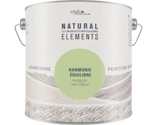 Dose Style Color Natural Elements Lehmfarbe in der Nuance Harmonie lindgrün