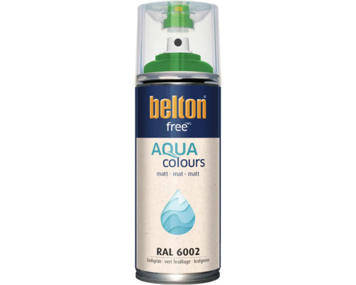 Belton Free Aqua Colours Sprühlack in Laubgrün RAL 6002 mit matter Oberfläche