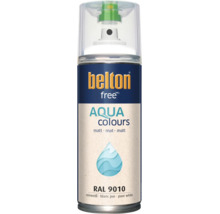 Belton Free Aqua Colours Sprühlack in Reinweiß matt, RAL 9010, wasserbasierte Farbe in der Sprühdose