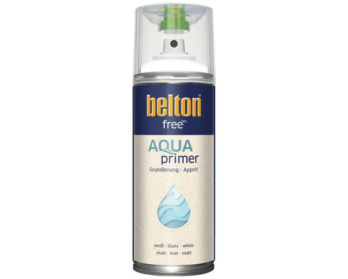 Belton Free Aqua Sprühgrundierung für matte Ergebnisse auf verschiedenen Oberflächen.