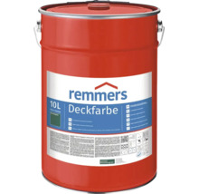Remmers Deckfarbe in Flaschengruen, 10 Liter Gebinde, wetterfeste Schutzfarbe fuer Holz und Metall im Aussenbereich.