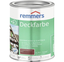 Remmers Deckfarbe in Skandinavisch Rot für Holz Putz Mauerwerk Zinkbleche und Faserzement wasserbasiert 0,75 Liter Dose