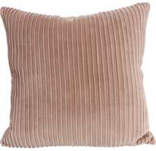 Coussin décoratif carré en velours côtelé doux avec texture à rayures verticales pour le salon ou la chambre
