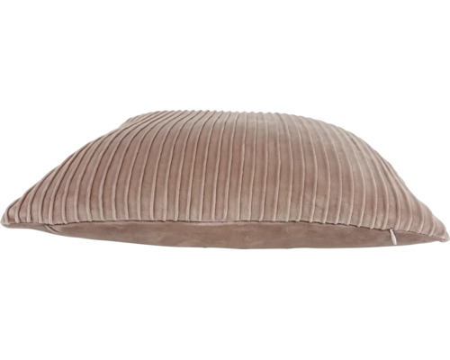 Coussin carré avec texture velours côtelé et fermeture éclair