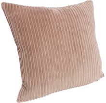 Coussin décoratif carré avec texture rainurée en tissu doux pour salon ou chambre