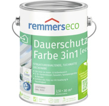 Peinture protectrice Remmers Eco 3 en 1 gris clair pour bois intérieur et extérieur 2,5 litres