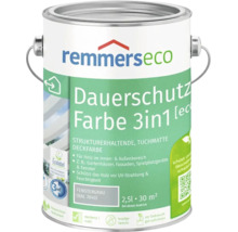 Peinture de protection durable Remmers eco 3 en 1 pour bois intérieur et extérieur gris fenêtre 2,5 litres
