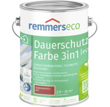 Pot de peinture Remmers Eco protection durable 3 en 1 en rouge scandinave 2,5 litres pour bois intérieur et extérieur