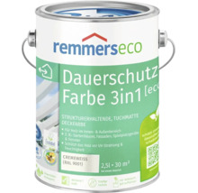 Remmers eco Dauerschutz Farbe 3 in 1 cremeweiss RAL 9001 2,5 Liter Holzschutzfarbe für Innen und Außen