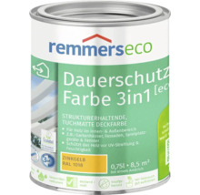 Pot de peinture de protection durable Remmers Eco 3 en 1 jaune zinc 0,75 litre pour bois intérieur et extérieur