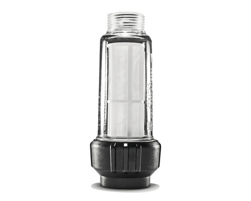 Préfiltre de pompe avec boîtier transparent et élément filtrant intégré pour pompes de jardin