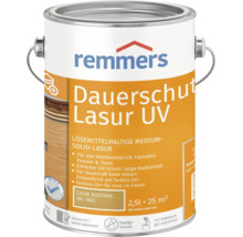 Remmers Dauerschutz Lasur UV, lasure pour bois à base de solvant pour usage extérieur, chêne rustique, 2,5 litres