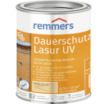 Pot de lasure de protection Remmers Dauerschutz UV, 0,75 litres, lasure solvantée pour extérieurs, façades, fenêtres et portes.