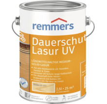 Remmers Dauerschutz Lasur UV, lasure pour bois à base de solvants pour extérieur, bidon de 2,5 litres.