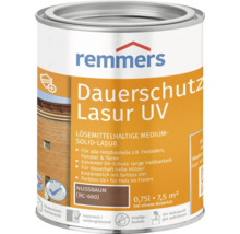 Boîte de lasure de protection durable UV Remmers noyer 0,75 litre lasure bois solvantée pour extérieur